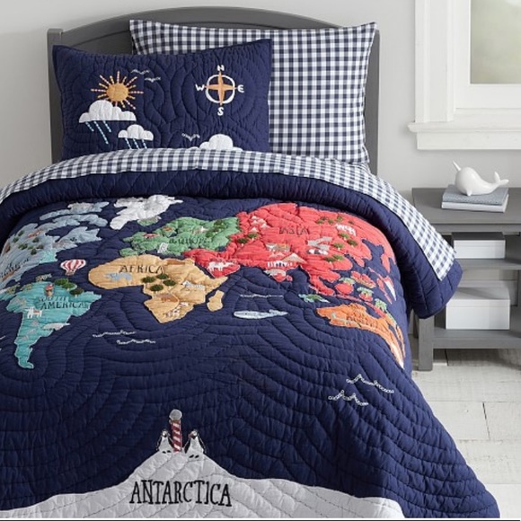 Pottery Barn Kids Bedding Pottery Barn Kids World Map Twin Quilt